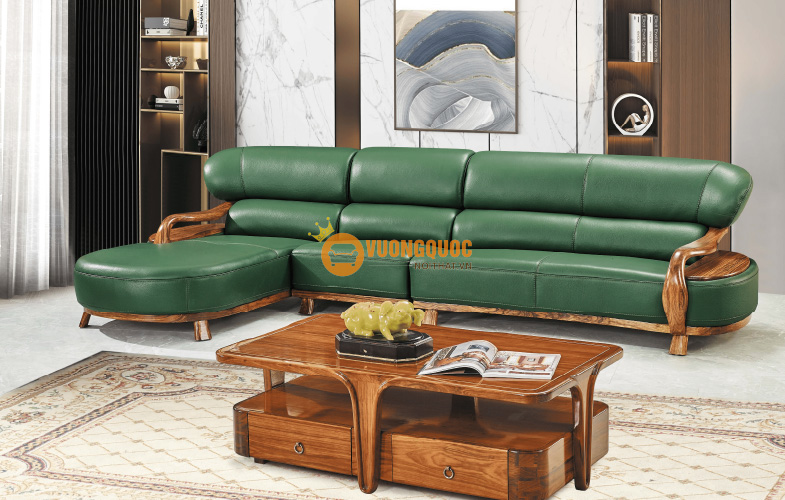 Bộ sofa màu xanh lá cây cực ấn tượng 